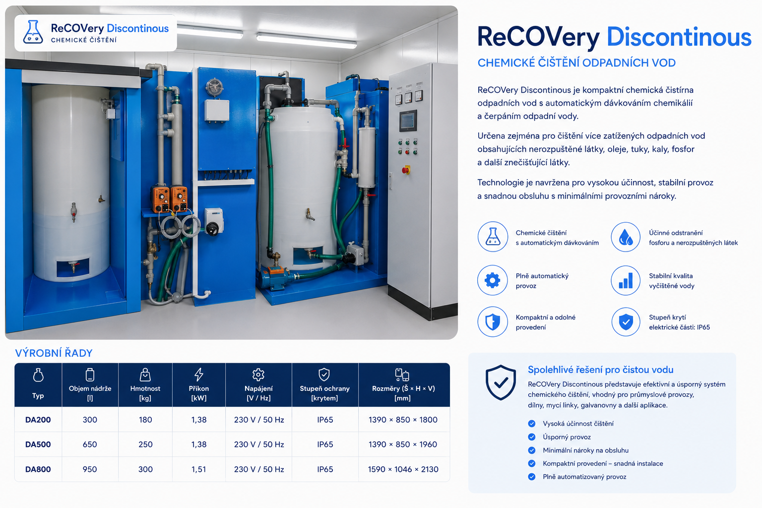 ReCOVery Discontinuous – diskontinuální čistírna odpadních vod